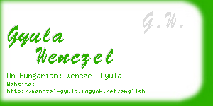 gyula wenczel business card